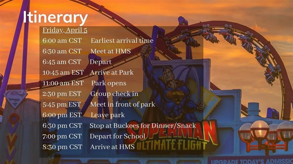 Itinerary Updated