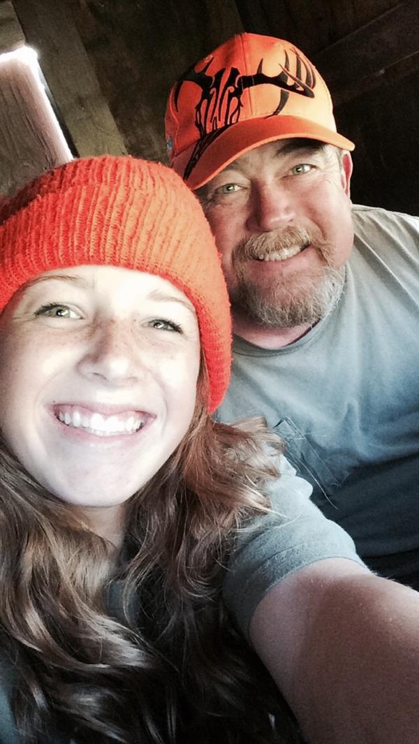 My hubby and baby hunting! 