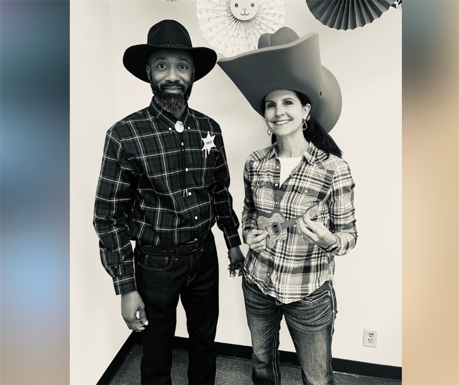 educators in theme costumes during professional development on social emotional wellness and awareness